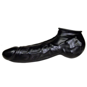 Afbeelding van Latex penis sleeve zwart van het merk Fetish Collection