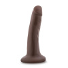 Afbeelding van Dr. Skin - Realistische Dildo Met Zuignap 14 cm - Chocolate van het merk Dr Skin