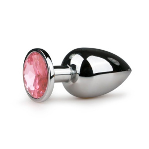 Afbeelding van Metalen buttplug met roze steen van het merk Easytoys Anal Collection