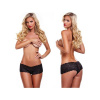 Afbeelding van Zwart kanten boyshort met bullet van het merk Secrets Vibrating Panties